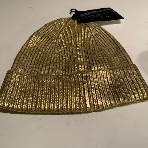 Zara Metallic Knit Hat - Picture 2 of 6